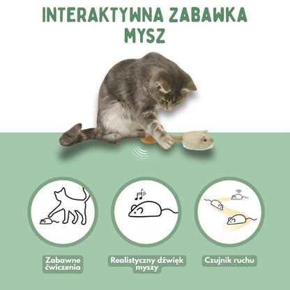 Interaktywna zabawka mysz dla kotów