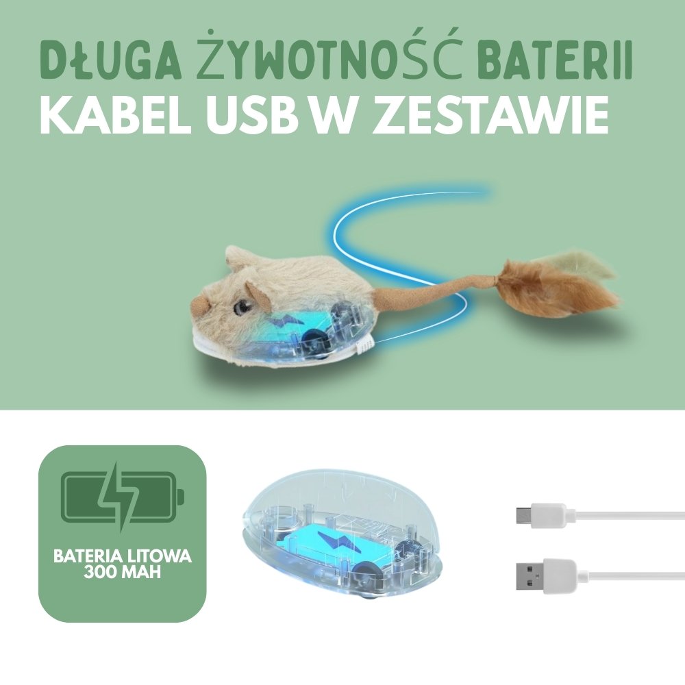 Interaktywna zabawka mysz dla kotów