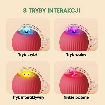 Inteligentna i interaktywna piłka dla Twojego kota – Ładowana przez USB