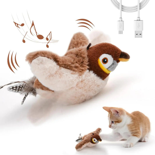 Interactive bird toy for cats